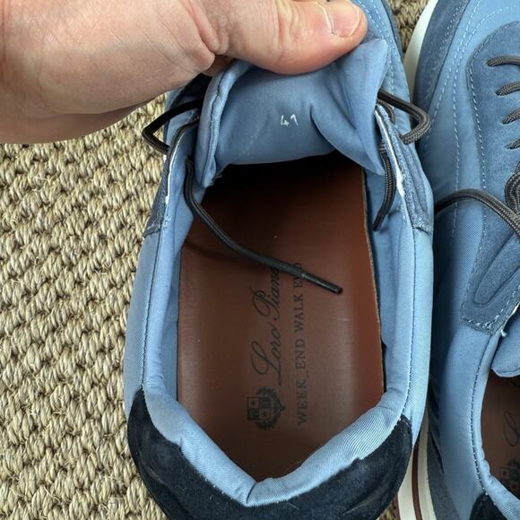 Men’s Loro Piana Weekend Walk Evo Blue Sneaker Men’s size 41EU - Picture 8 of 8